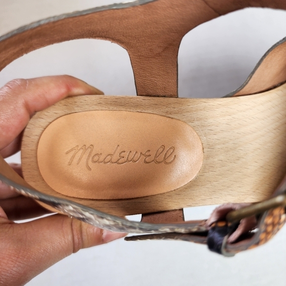 🌸 Madewell | Chuncky Snakeskin Sandals, 9.5 - Picture 5 of 9